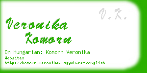 veronika komorn business card